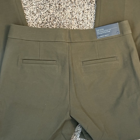 Women's Ann Taylor Devin Fit Ankle Length Dress Pants, Olive‎ Green, Size 8 - Picture 6 of 8